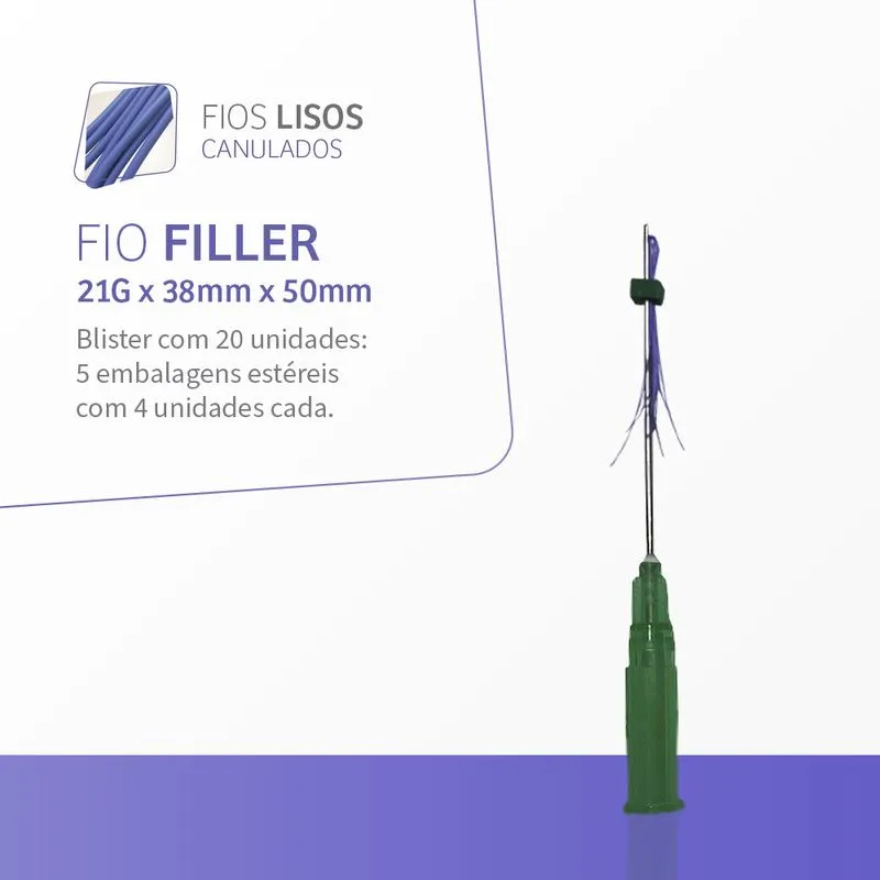 Filler cânula 21G – 38 x 50mm