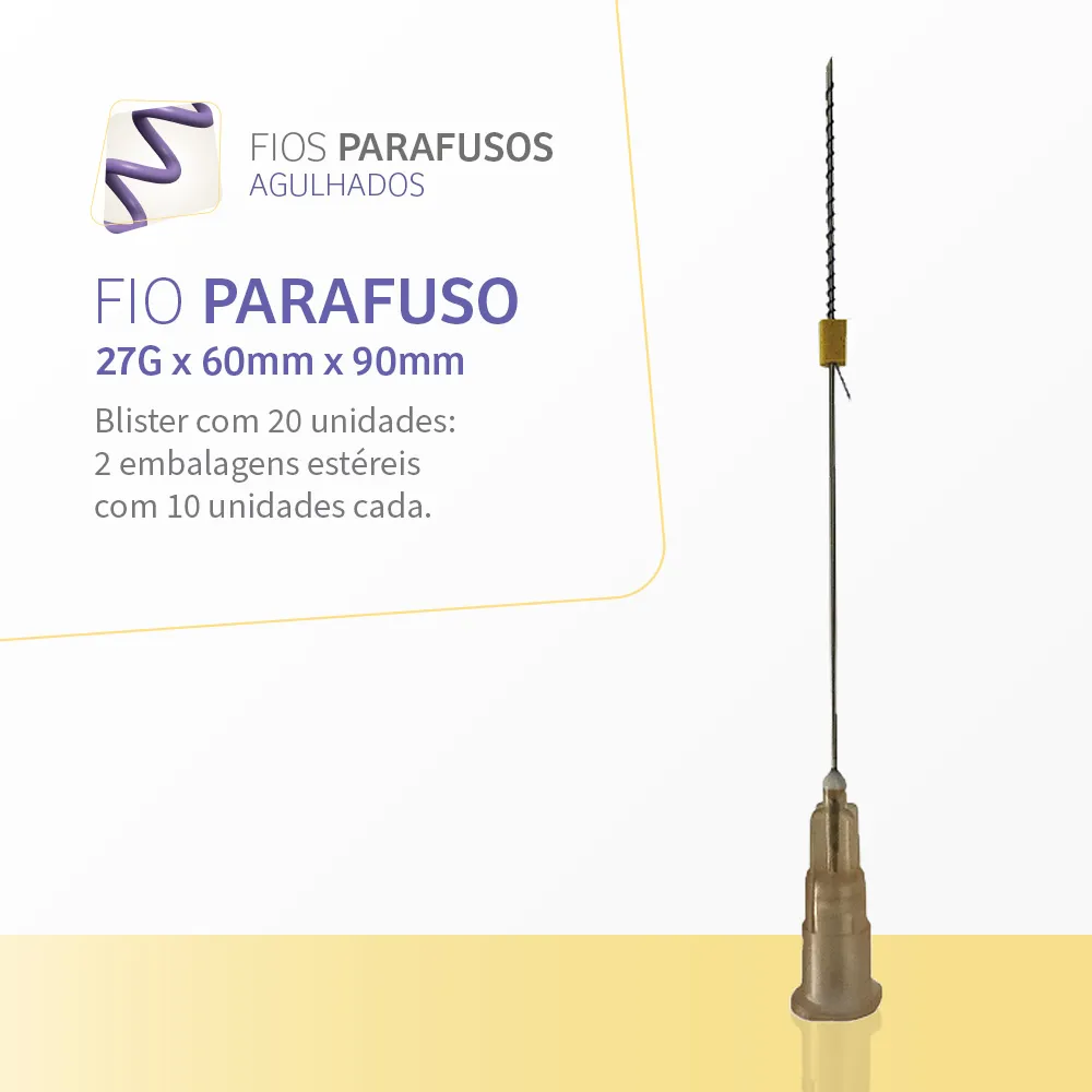 Parafuso agulha 27G – 60 x 90mm